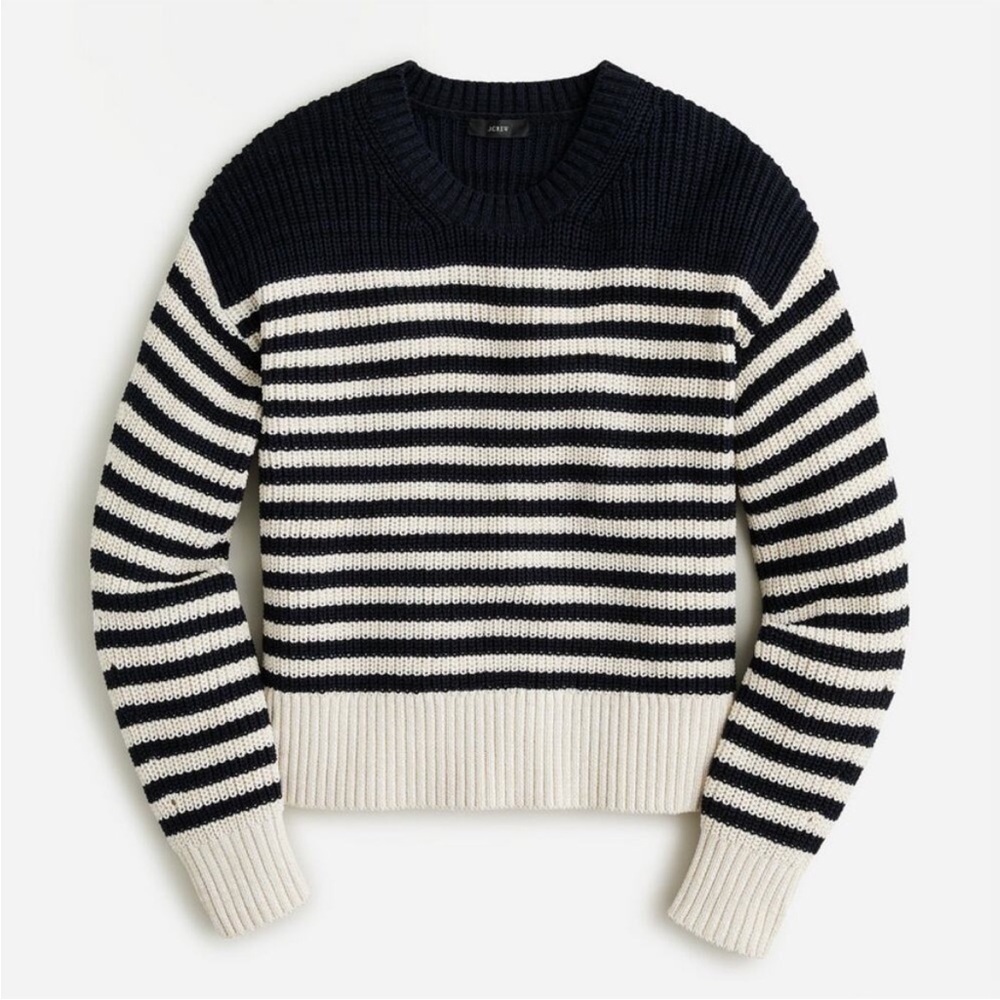 J Crew Oversized crewneck sweater in stripe S